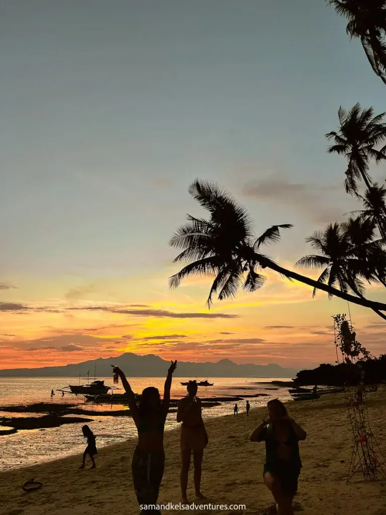 Golden light over the beach in Siquijor, Philippines