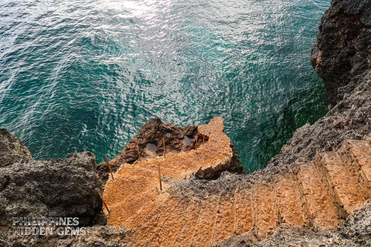 Pitogo Cliff overlooking the calm Sulu Sea